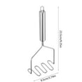 thumbnail image 3 of Wuztai Potato Masher Thick Stainless Steel Crusher, Manual Press Masher for Kitchen Gadgets Cooking Tool, Durable Food Masher, 3 of 6