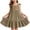 Khaki, variant on HAOTAGS Toddler Girls Smock Dresses 7-8,A-Line Knee-Length Ruffled Sleeve Button-Front Soft Summer Dress Pink