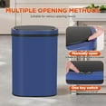 thumbnail image 4 of CL.HPAHKL 13 Gallon Trash Can with Lid, Automatic Trash Can Touchless Motion Sensor Trash Can 50 Liter High-Capacity Stainless Steel Garbage Can for Home Kitchen Bathroom Bedroom Office, Deep Blue, 4 of 7