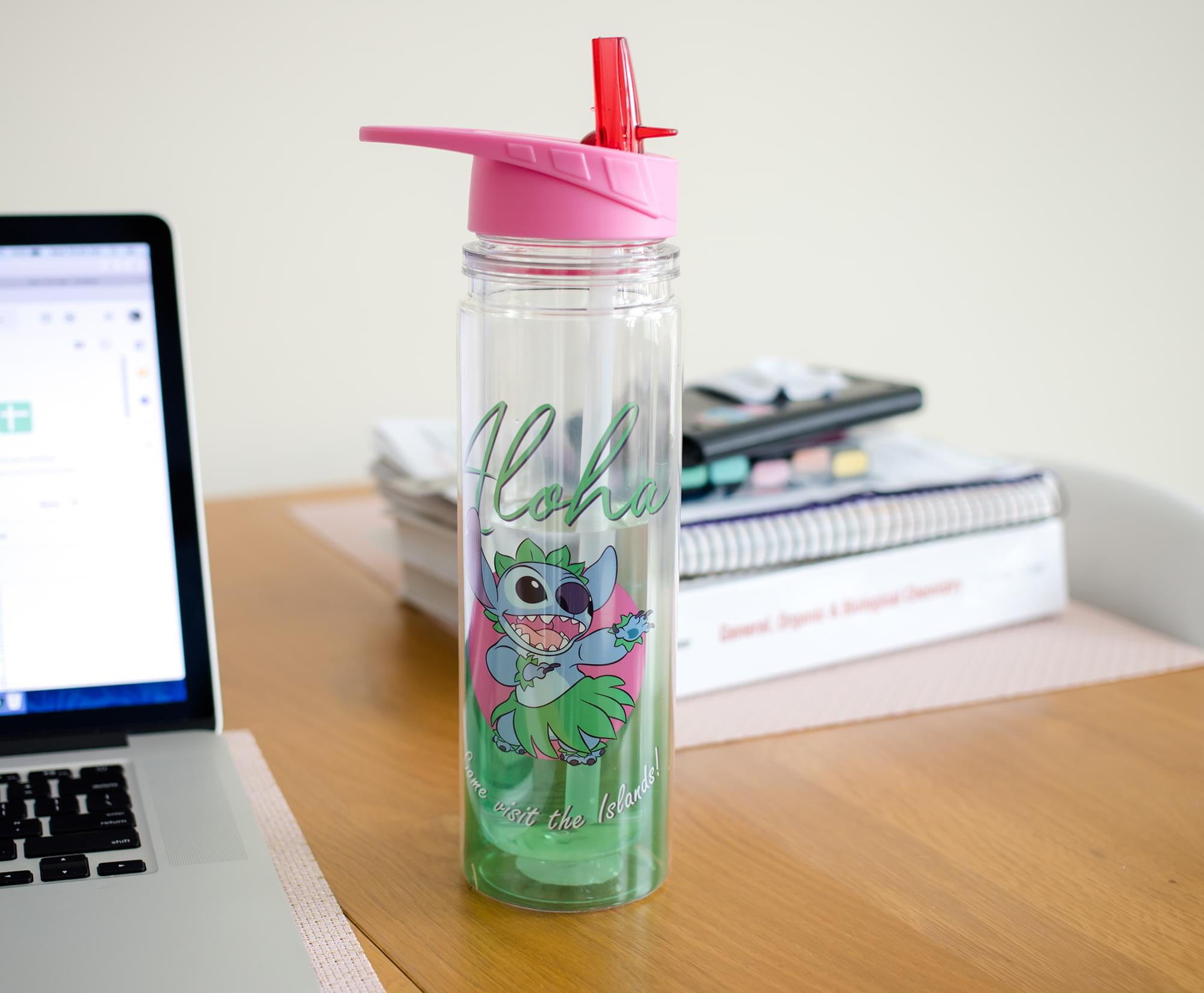 Lilo and Stitch Tropical 28oz Water Bottle w Screw Lid – The Pink a la Mode