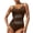 Coffee, variant on WREESH Women's Mesh One Piece Swimsuit Fashion V-Neck Tummy Control Slim Bathing Suit Adjustable Straps Swimwear Olive Green