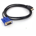 thumbnail image 1 of Cable adaptador Hdmi a Vga Adaptador Vga a Hdmi D-sub a monitor Hdmi Adaptador de 15 pines a HDMI macho a conector macho Vga Transmisor de cable Transmisor unidireccional oso de fresa  Hogar, 1 of 3