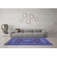 thumbnail image 3 of Ahgly Company Machine Washable Indoor Rectangle Medallion Blue Traditional Area Rugs, 2' x 4', 3 of 4