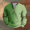 thumbnail image 1 of Ceisia Men's Casual Striped Half Button Round Neck Pullover with Pocket Daily Fashion Top Gift, 1 of 5