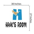 thumbnail image 3 of DINO LETTER H - T-Rex Dinosaur Vinyl Art Kids Bedroom Playroom Wall Decoration Personalized Name Design Letter H Alphabet Home Wall Decal Sticker 30" x 27", 3 of 3