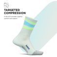 thumbnail image 3 of Feetures Elite Light Cushion Mini Crew Sock - Sport Sock with Targeted Compression - Mint Bounce , XLarge (1 Pair), 3 of 7