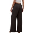 thumbnail image 4 of Mifsaly Wide Leg Linen Pants for Women High Waisted Summer Pant with Pockets Beach Vacation office Work Everyday Wear Outfits Bronze,L, 4 of 8