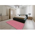 thumbnail image 5 of Ahgly Company Machine Washable Indoor Square Transitional Light Salmon Pink Area Rugs, 4' Square, 5 of 7