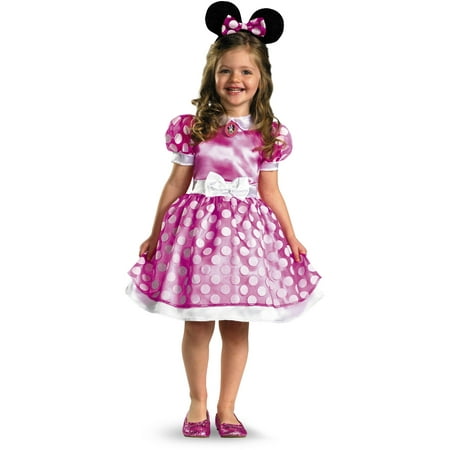 Pink minnie mouse classic toddler halloween costume 3t-4t