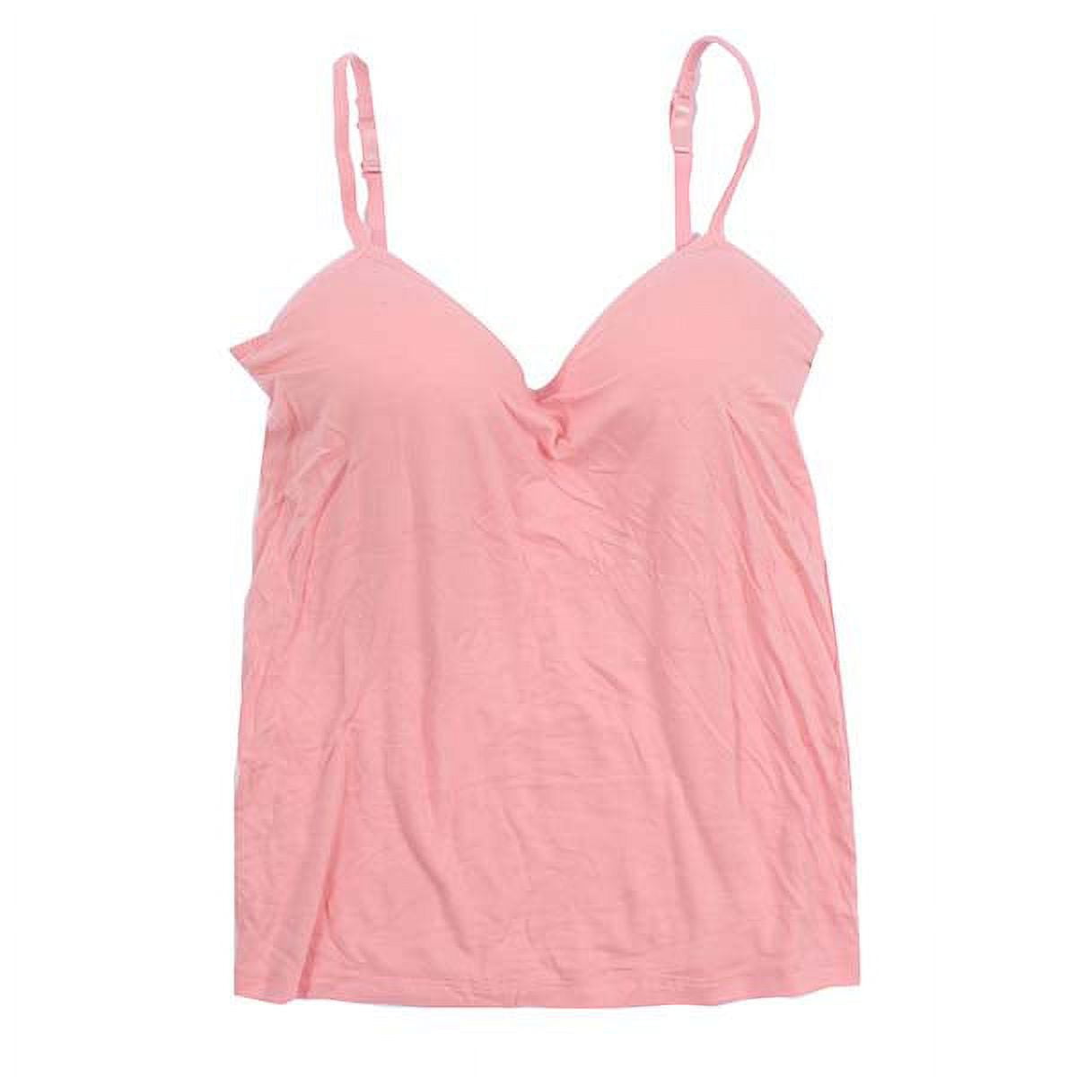 V FOR CITY Tank Top for Women with Built-in Padded Bra Adjustable Wide  Strap Camisole Cotton Cami Shirts, Hot Pink, Large : : Clothing,  Shoes & Accessories