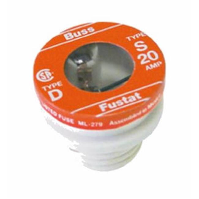Cooper Bussmann BP-S-20 20 Amp S Plug Fuse, 2 Pack