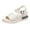 White, variant on Women's Flat Sandals European Retro Women's Sandals Lightweight Soft Sole Casual Hollow Design Large Size Foreign Trade Footwear,Black