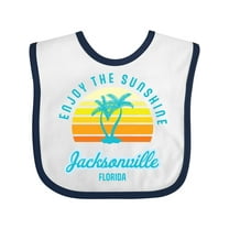 Inktastic Summer Enjoy the Sunshine Jacksonville Florida in Blue Boys or Girls Baby Bib