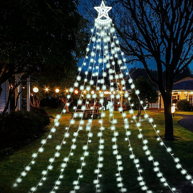 350 LED Outdoor Christmas Decorations Star Light with 8 Modes ...