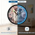 thumbnail image 5 of DIXRUYEE Voice Activated LED Night 12in Clock with Airy Blossom Collie Pattern, 5 of 8