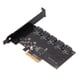 thumbnail image 5 of Tarjeta adaptadora PCIe a SATA de 5 puertos, transmisión rápida de 5 x 16 TB, tarjeta de expansión SSD Green Engine para Windows, OS X y Linux, 5 of 12