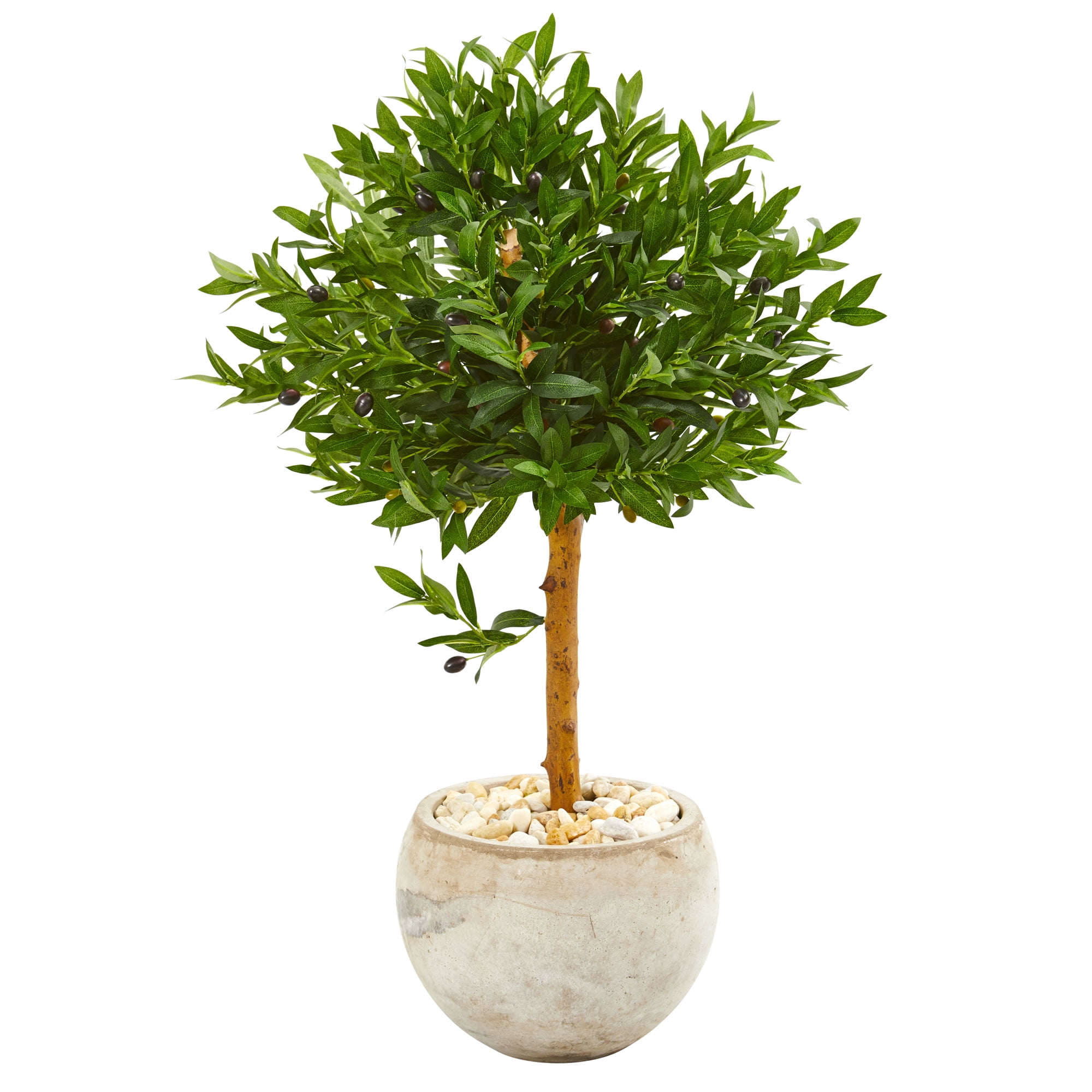 Nearly Natural 38In. Olive Topiary Artificial Tree in Bowl Planter UV