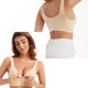 thumbnail image 4 of Gibobby Brasieres Comodos Para Mujer Sujetador grande con hebilla lateral delantera para mujer, borde sin movimiento de anillo de acero, ajuste de reunión sin costuras(Beige,46), 4 of 5