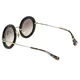 thumbnail image 2 of MIU MIU NOIR MU08RS Round Black Leather Crystal Rock Pave Gold Sunglasses 08R, 2 of 6