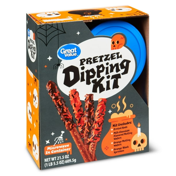 Great Value Pretzel Dipping Kit, Orange, 21.5 oz