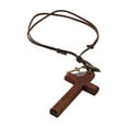 thumbnail image 1 of Cruz Colgante Accesorio Calle Moda Madera Cruz Colgante para Cumpleaños Día de San Valentín Día de Acción de Gracias Regalo para Hombres Marrón Fernando COLLAR COLGANTE, 1 of 8