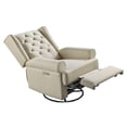 thumbnail image 2 of Pemberly Row Traditional Fabric USB Glider and Recliner in Natural, 2 of 6