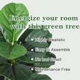 thumbnail image 2 of 6ft fiddle leaf fig artificial floor plant in negra planter - ideal para para indoor & outdoor oficina en casa decor, 2 of 7