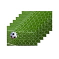 thumbnail image 4 of MKHERT Sports Decor Soccer Football in Goal Net Placemats Table Mats for Dining Room Kitchen Table Decoration 12x18 inch,Set of 6, 4 of 4