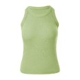 thumbnail image 4 of Ribbed Tank Top for Women Causal Sleeveless Crew Neck T Shirts Summer Solid Slim Fit Going out Tops Tees Shirts Green 0717*basic tank XXL, 4 of 4