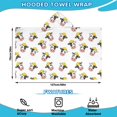 thumbnail image 2 of White Cow Head Hat Pattern Hooded Bath Towel，50"x30" for Ages 3 To 12 Kids, Quick Dry Lightweight Soft Microfiber Hood Beach Towel Cover Up for Kids, 2 of 7