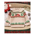 thumbnail image 3 of Baby Boy Christmas Sweaters Long Sleeve Round Neck Truck Print Knit Pullovers Infant Jumper Tops, 3 of 9