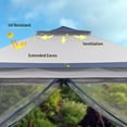 thumbnail image 6 of Outdoor Basic 11'x 11'Pop up Patio Gazebo,Portable Canopy Shade Tent with Sidewalls,Blue, 6 of 7