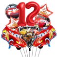 thumbnail image 3 of Decoraciones para fiestas de cumpleaños de Cars Disney Pixar Cars Lightning Mcqueen Globos Servilletas de papel Vasos Platos Bolsas de regalo Vajilla Suministros, 3 of 5