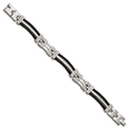thumbnail image 2 of Titanium Black 8.5 Inch Chain Bracelet Men Link  For Dad Mens  For Him, 2 of 8