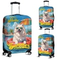 thumbnail image 2 of Hello Summer Samoyed Pool Day on Watermelon Float Travel Luggage Cover Siberian Sammy Dog Lover Suitcase Dust Protective Decor - 13008, 2 of 5