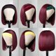 thumbnail image 5 of Burgundy Straight Bob Headband Wigs Short Bob Wigs for Black Women Wigs Heat, 5 of 5
