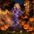 thumbnail image 2 of Leey-World Halloween Pjs Kids Toddler Girls Boys Halloween Pajamas Pumpkin Ghost Print Sleepwear Kids Halloween Pjs Sets, 2 of 9