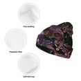 thumbnail image 3 of Yiaed Orchids Flowers Print Winter Beanie for Men Women, Fleece Lined Beanie Soft Warm Knit Hat Ski Stocking Cuffed Ca, 3 of 6