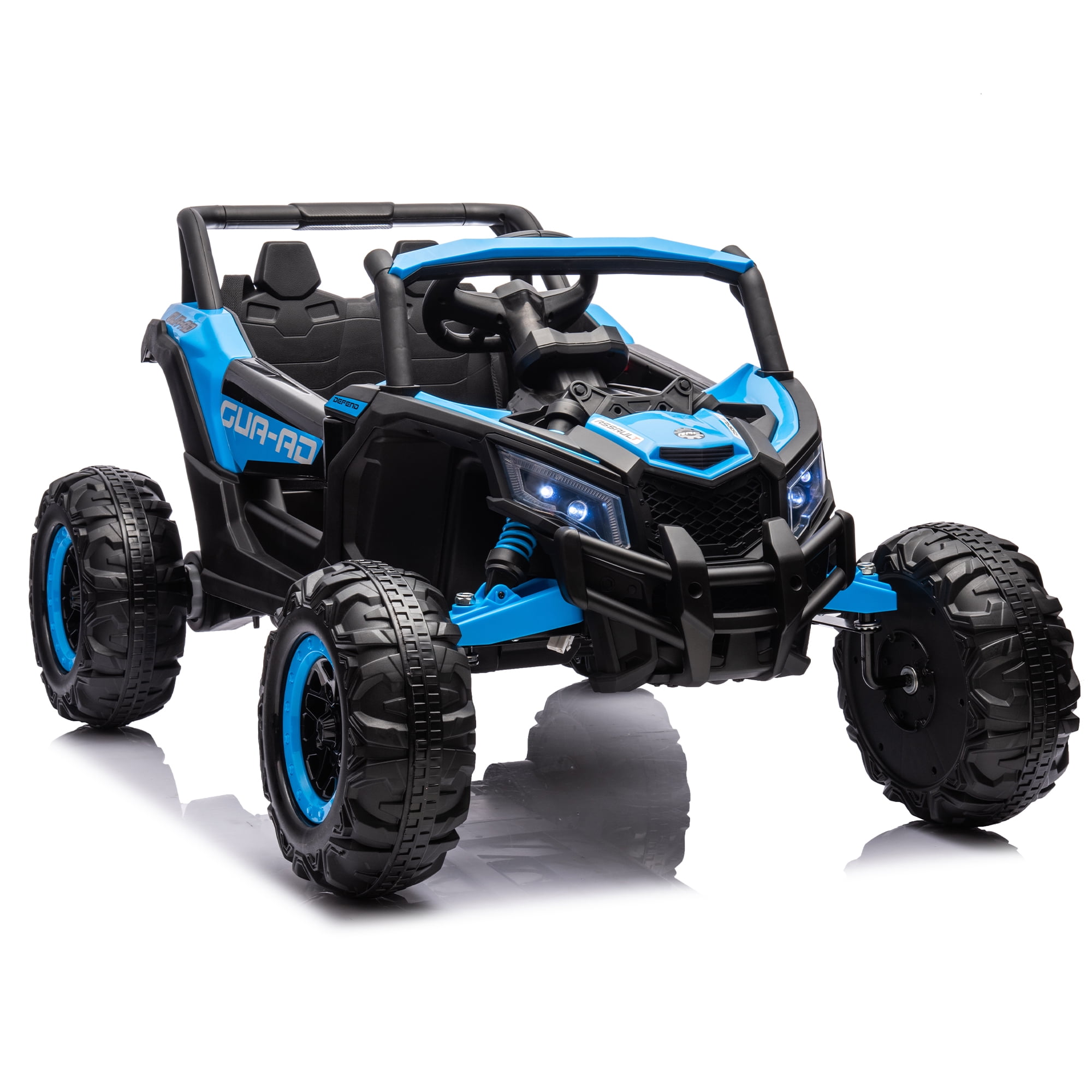 CIPACHO 12V Ride On UTV with Remote Control, Electric Kid Car with 3-Point Safety Harness, Music Player (USB Port/Volume Knob/Battery Indicator), Blue CIPACHO 12V Ride On UTV with Remote Control, Electric Kid Car with 3-Point Safety Harness, Music Player (USB Port/Volume Knob/Battery Indicator), Blue