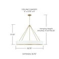 thumbnail image 2 of Capital Lighting 453061 Weller 6 Light 36" Wide Ring Chandelier - Brass, 2 of 7