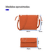 thumbnail image 3 of Set  De Bolsas Bandolera Mujer Cosmetiquera Cartera Marron Cafe, 3 of 3