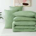 thumbnail image 6 of Davulos Green Comforter Set Queen Size,3 Pieces Modern Lightweight Queen Bedding Comforters Sets with Pillowcase Cozy Bed Set for All Season, 6 of 7