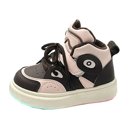 Quealent Baby Boy Girl Shoes Non Slip Rubber Sole Loafers Toddler First Walker Crib Shoes (Brown 13 Big Kids)