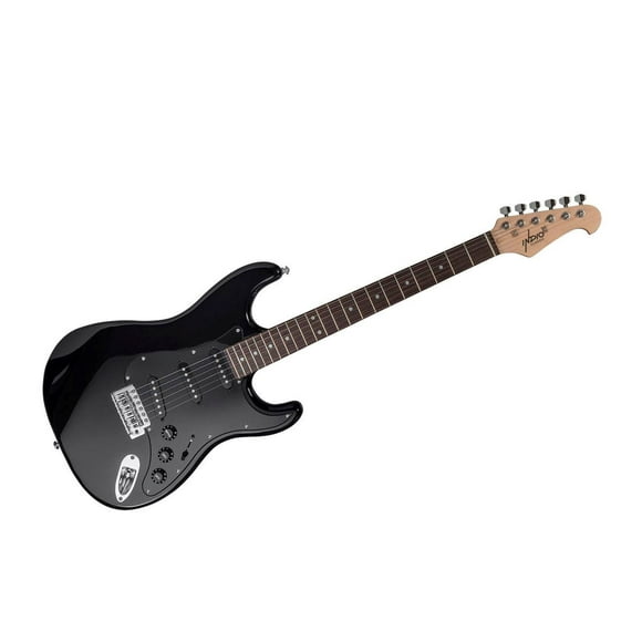 Monoprice Indio Cali Classic Electric Guitar with Gig Bag-Black