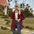 thumbnail image 2 of Casual Longline Cardigan for Women Fall Loose Open Front Long Sleeve Outerwear, 2 of 5