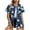 Navy-06, variant on perfectbot Women's Short Sleeve Hawaiian Shirts Tropical Print Shirt Top Relaxed Fit Summer Plus Size Blouses S-5XL