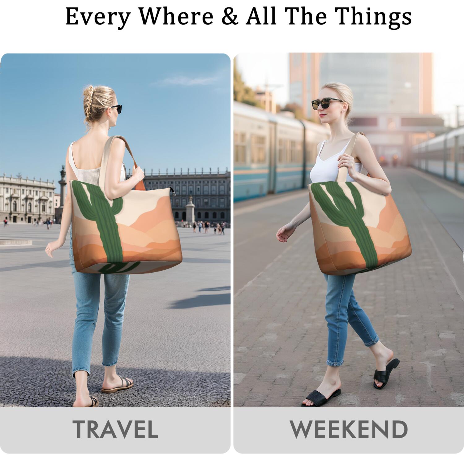 Travel Bag Large Women's Weekender and Overnight Bag for Travelers on Short Trips DesigName