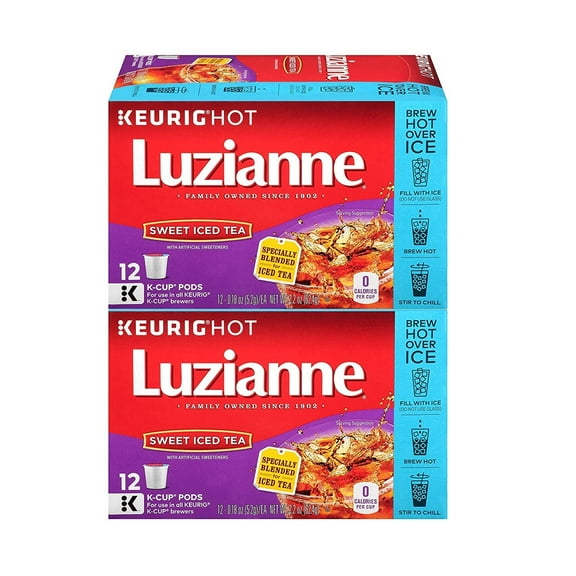 Luzianne Sweet Iced Tea K-Cups - 12 Single Serve Cups - Pack Of 2 by Luzianne