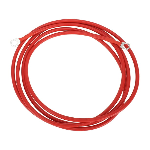 Cable inversor de batería de 3/8" Lug 7 AWG de 9 pies de Unique Bargains, cable de batería de cobre estañado, 1 pieza roja