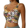 thumbnail image 2 of Vsdgher Cute Cat Print Women Sleeveless Athletic Tank Top Built-in Bra Camisole Sports Vest for Yoga Running Fitness Exercise with Removable Pads, 2 of 8